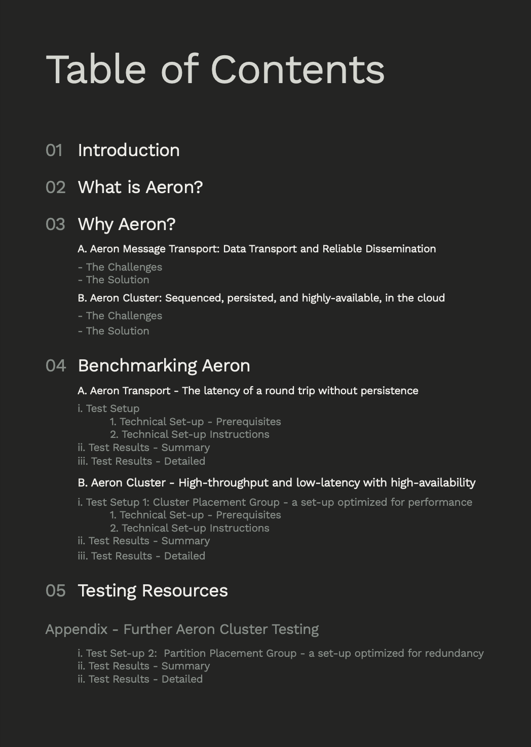 Aeron_AWS_Perf_Test_TableContents_2023